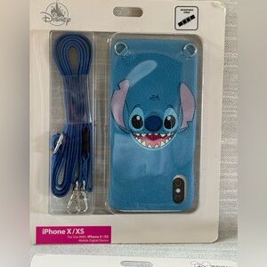Disney Stitch iPhone X / XS Case removable adjustable crossbody strap NIP